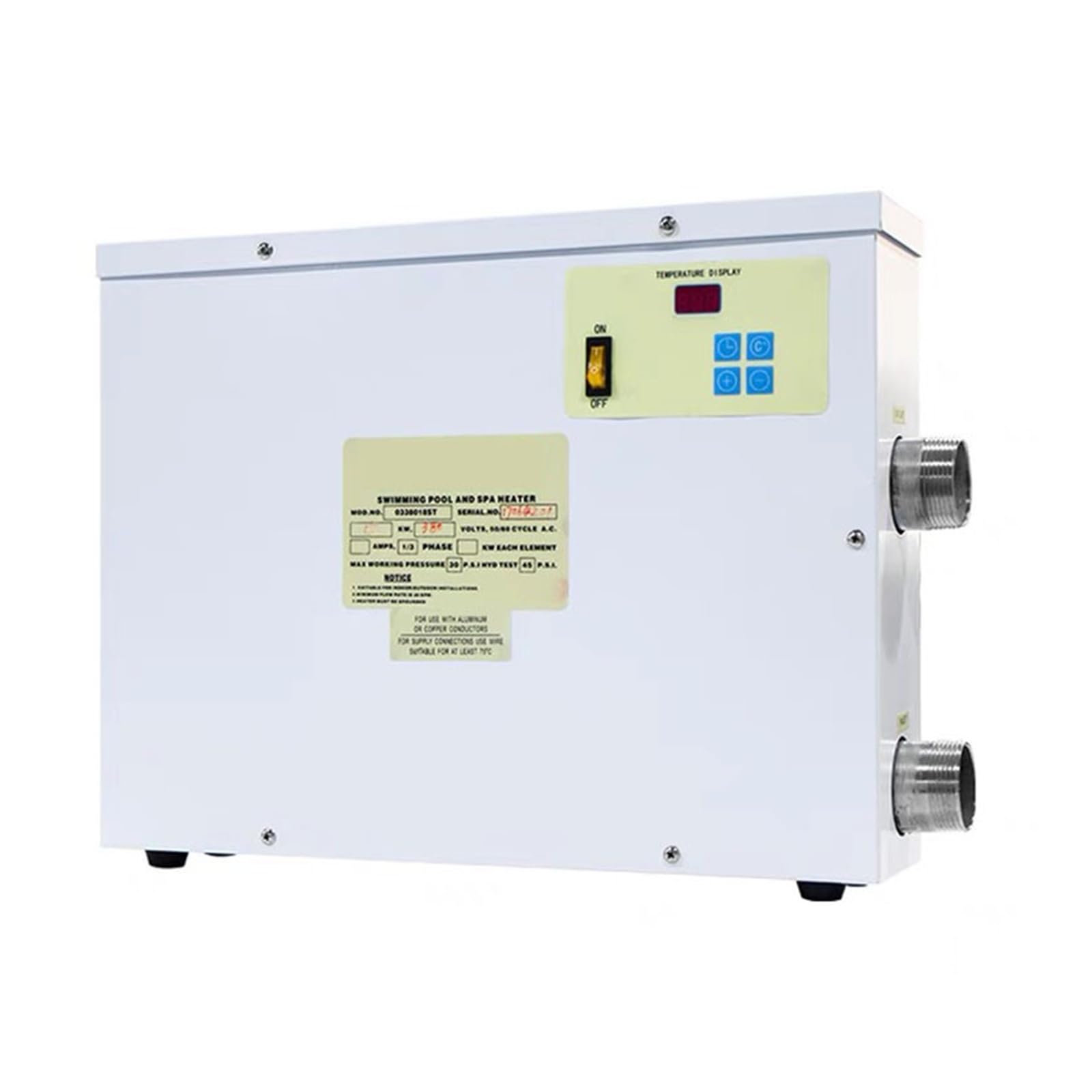 Scaldabagno Elettrico con Pompa di Calore for Piscine 12-18 kW 220/380 for Piscine Fuori Terra e interrate, Relax in Spa, vasche da Bagno con Elevata efficienza di Riscaldamento(220,15KW)