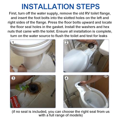 Image of Toilet Socketed Floor Flange Replacement for Dometic 385345892 3 inch Use for RV Toilets and Home Toilets,Toilet Flange Repair Kit - Black