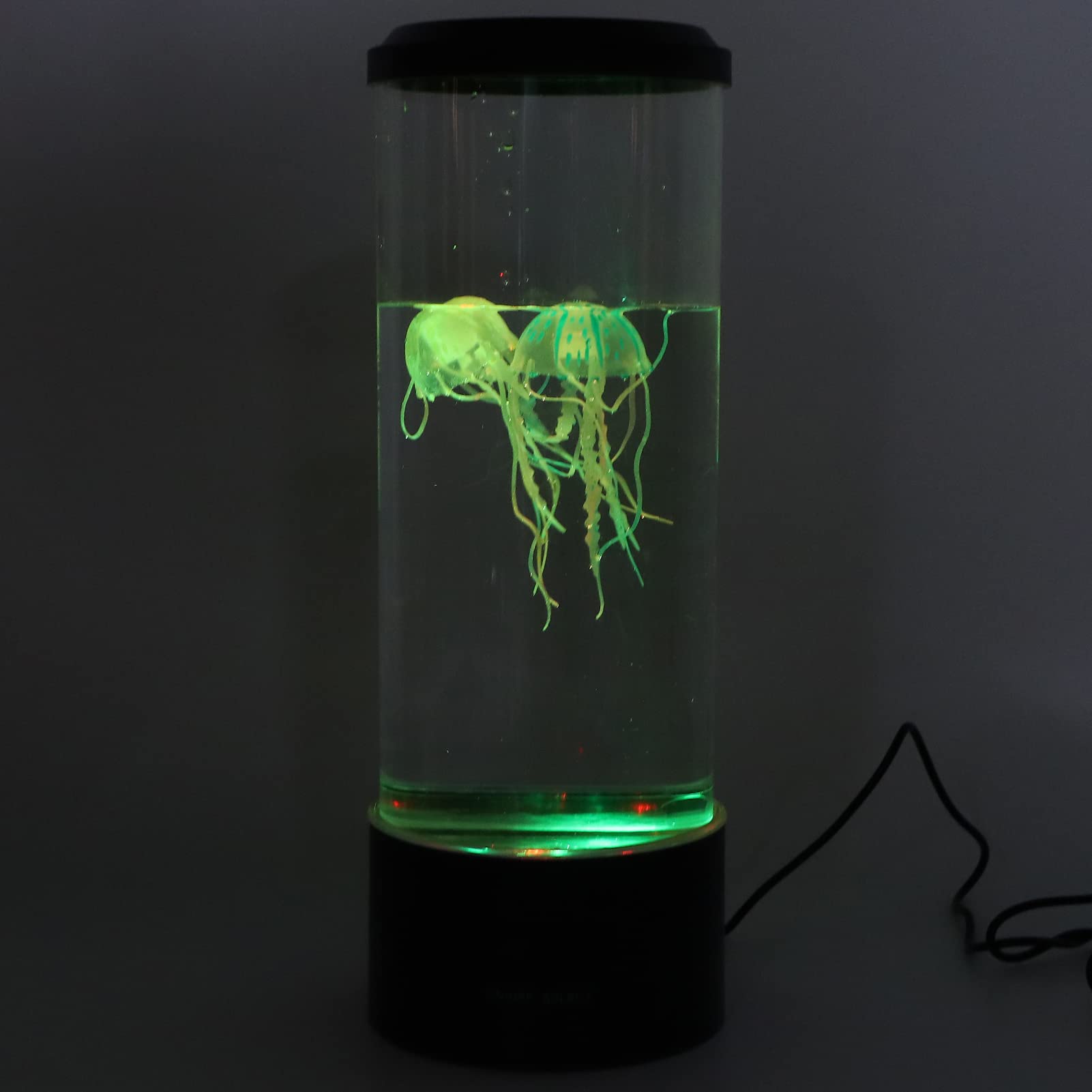 Quallen-Lava-Lampe, schwimmend, USB-Farbwechsel, lebensechtes LED-Aquarium, Nacht-Stimmungslicht, mehrfarbiger Farbverlauf, Schreibtisch-Ambiente-Dekoration für Kinderzimmer,