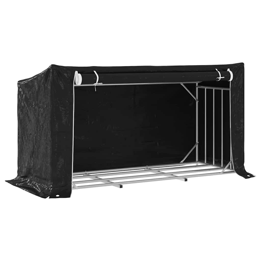 Fengshui Regał na drewno opałowe z ochroną przed deszczem 200,5 x 80,5 x 110,5 cm