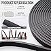 29.5 Ft Window Grille Inserts Grid Kit, Self-Adhesive Peel and Stick Trim Molding Window Trim Molding Grids, DIY Crown Molding Peel & Stick for Tile Edge Trim, Windows Door Frames(Black)
