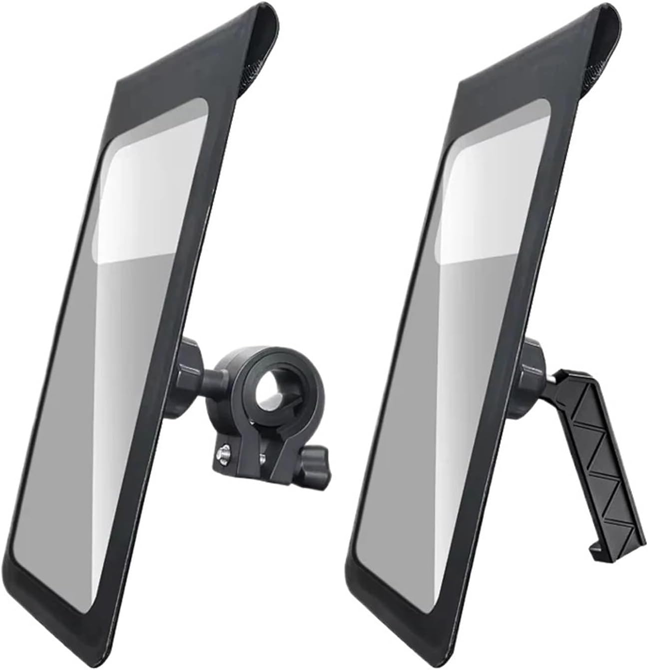 Waterproof Bag Motorcycle Bicycle Phone Holder Universal Motorbike Scooter Rearview Mirror Cellphone Mount Touch Screen(RearviewMirror)
