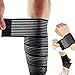 Lezed (2 pcs) Bandage | Bandage de coude | Bandage élastique ajustable pour poignet et genou | Bandage de maintien de la cheville (40cm poignet + 70cm Sagittaire Ankle)