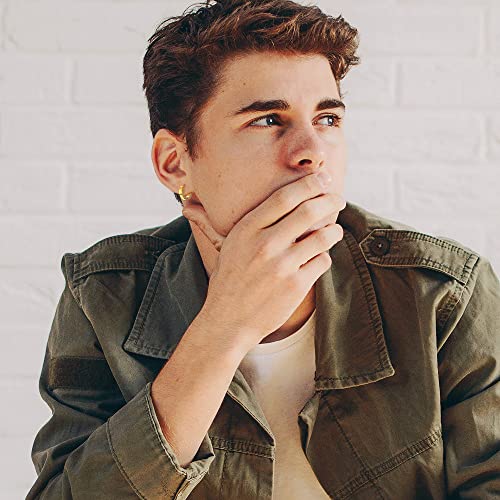 ORAZIO 12 Pairs Stainless Steel Small Hoop Earrings for Women Colorful Mens Earrings Hoop Hinged Huggie Hoop Earrings Piercing Set3