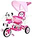 BSD Dondolo - Triciclo per Bambini 2 in 1 - Panda Triciclo con Effetti di Sonori - Rosa