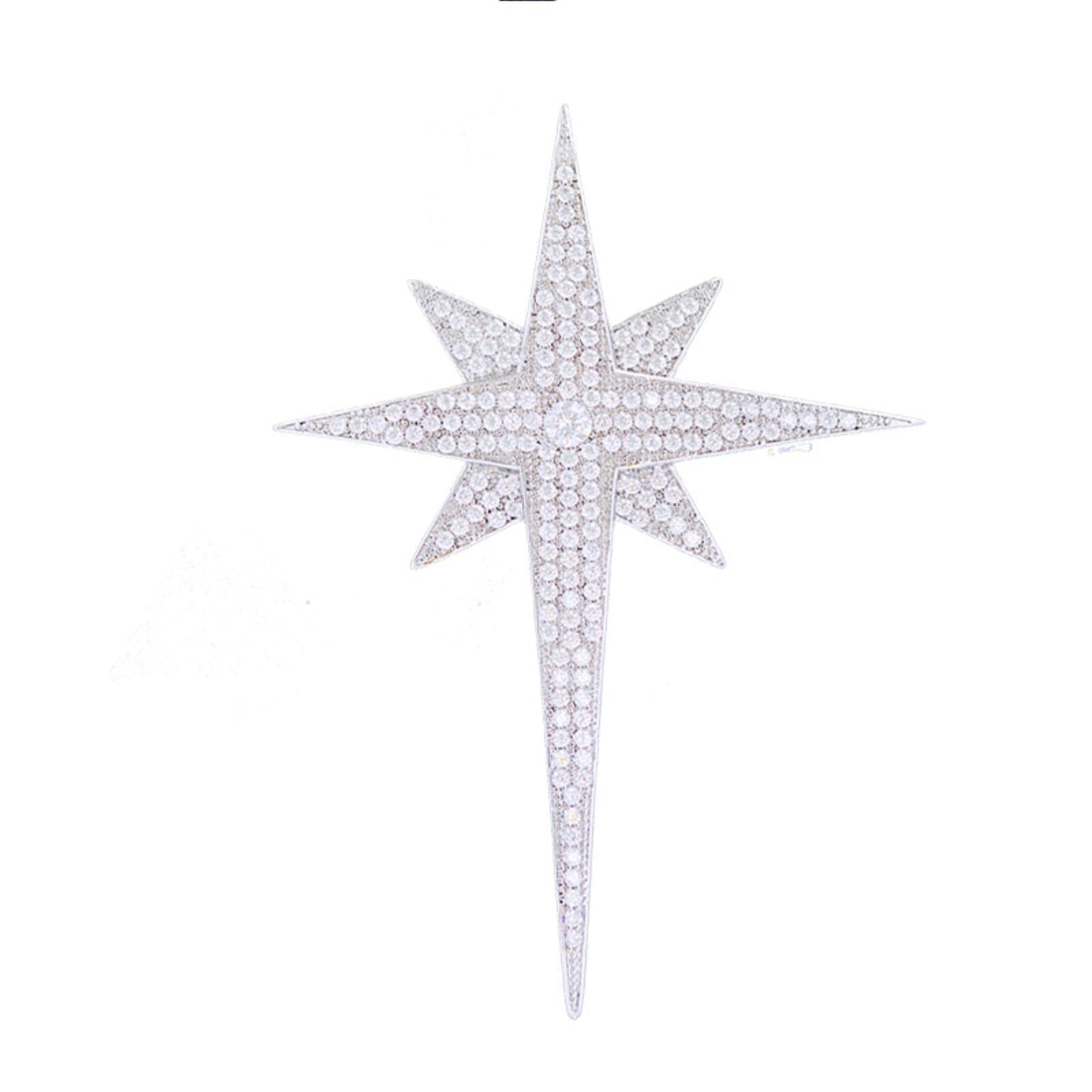 Broche de Estrella de anís de Lujo para Hombre con microincrustaciones de circón, Abrigo de Tendencia Creativo para Hombres y Mujeres Que combina con Todo