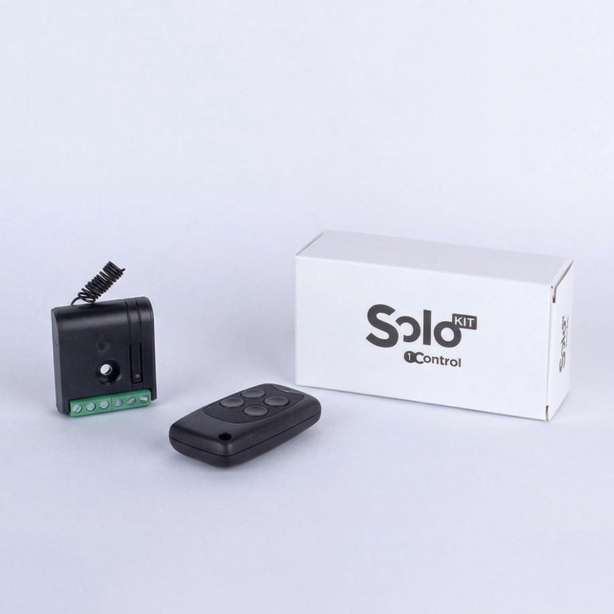 1Control Solo KIT Récepteur Universel 433MHz avec Télécommande – Kit Portail Automatique et Garage – Rend Compatibles avec Solo et Pad Les Télécommandes Non Supportées (Quartzées, Slave et Autres)