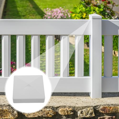 Eviter l'eau stagnante : capuchons de poteaux carrés PVC gris 10,5 cm - 7