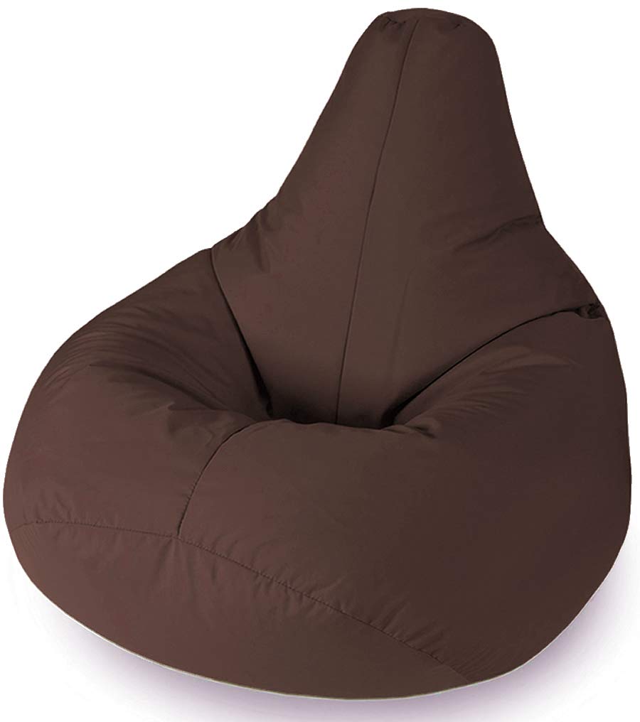 Beautiful Beanbags - Highback Beanbag for Kids - Indoor/Outdoor Lounge Chair - Water Resistant - 35 Inches - Manufactured in UK - Brown — image 1