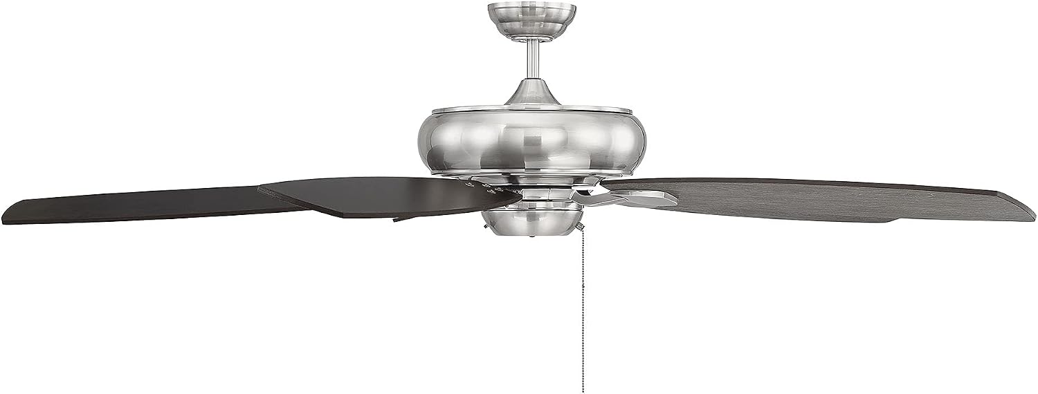 Savoy House 68-227-5RV-187 Salon Wind Star 68" 5 Blade Brushed Pewter Ceiling Fan (68" W x 16" H)