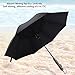 PerGar Misting Fan Umbrella, Umbrella with Built in Fan and Mist Spray, 190t VinylFiberglass 8 Ribs Rechargeable Long Handle Sun Umbrella, for Summer Cooling Beach Sports (Black)