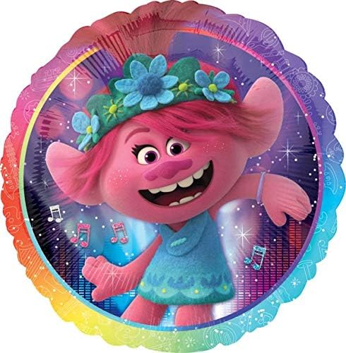 Miniatura 2 de Trolls World Tour - Suministros para fiesta de cumpleaños, incluyendo globos de fiesta de Anagram Trolls y cinta de feliz cumpleaños impresa de WGIS