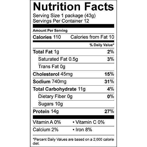 Oberto All Natural Beef Jerky, Original, 1.5 oz, 12 ct