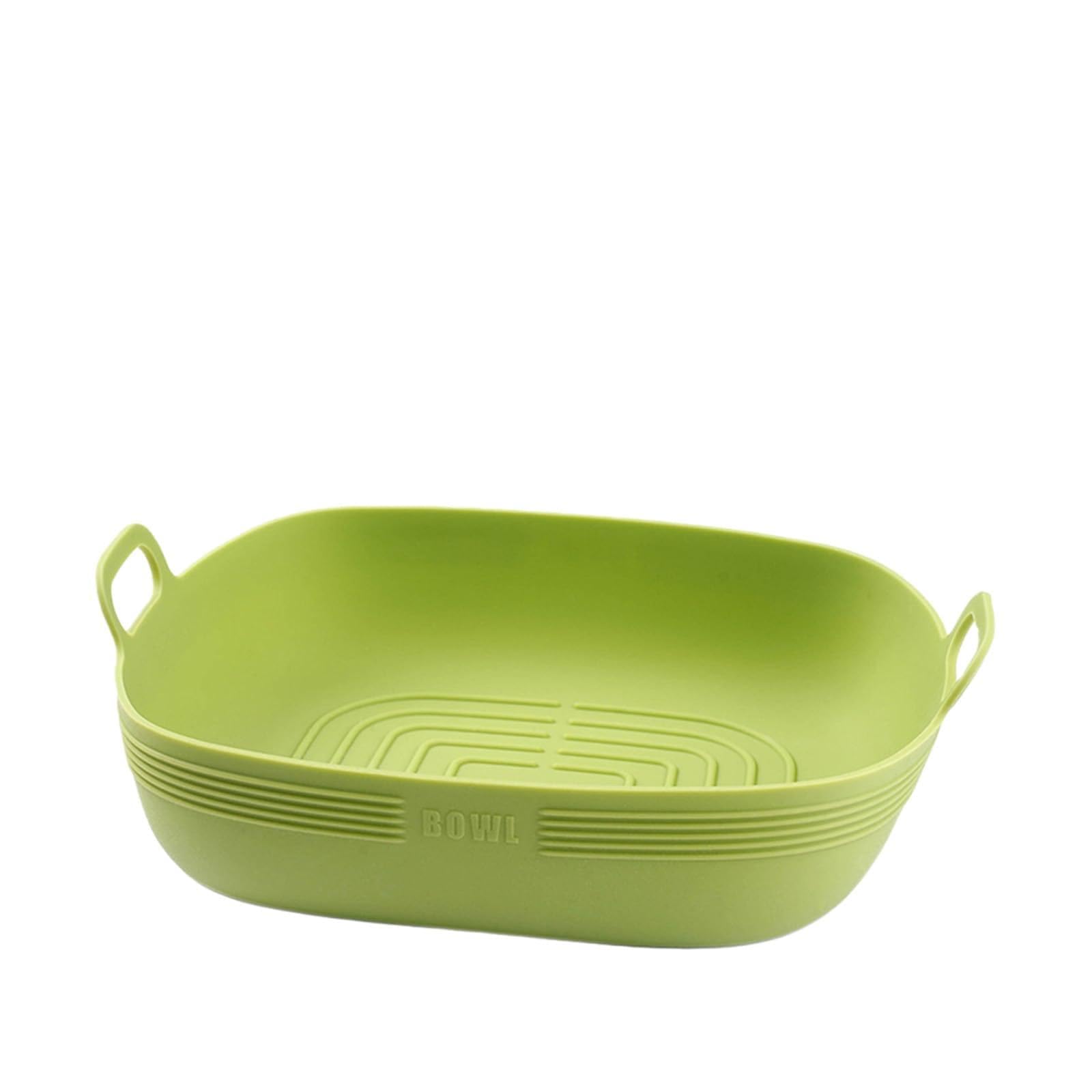 LUCKGONI Silicone Air Fryers Basket With Raised Lines For Even Heating Dishwasher Safe And For 5 8 To 8 Quart Air Fryers