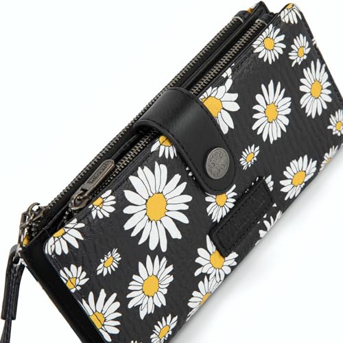 Image of Montana West X Wrangler Wristlet Wallet for Women Daisy Floralt Clutch Womens Wallet Rfid Card Cases & Money Organizers with Smooth Zipper and ID Window