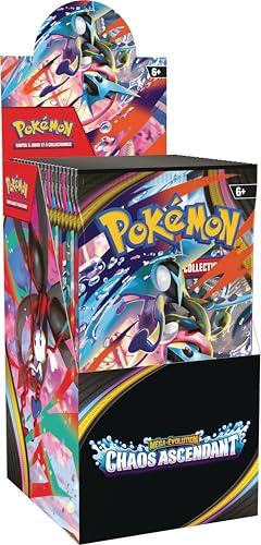 Pokémon : présentoir de boosters Méga-Évolution – Chaos Ascendant (18 boosters)