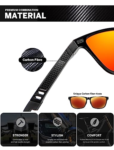 Image of ANYLUV Polarized Sunglasses for Men Rectangular Classic Al-Mg Metal Frame Sun Glasses Mens Sunglasses with UV Protection