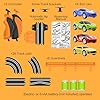 Slot Car Race Track Sets with 4 High-Speed Racing Car, Battery or Electric Race Car Track for Boys and Kids, Dual Racing Game Lap Counter Circular Overpass Track, Gifts Toys for Boys Kids Age 6 7 8-12 #5