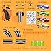 Slot Car Race Track Sets with 4 High-Speed Racing Car, Battery or Electric Race Car Track for Boys and Kids, Dual Racing Game Lap Counter Circular Overpass Track, Gifts Toys for Boys Kids Age 6 7 8-12