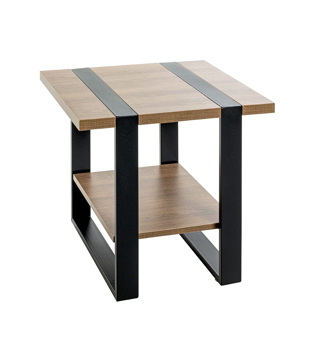 HAKU FurnitureMöbel coffee table, metal, oak, black, W 45 x D 45 x H 45 cm