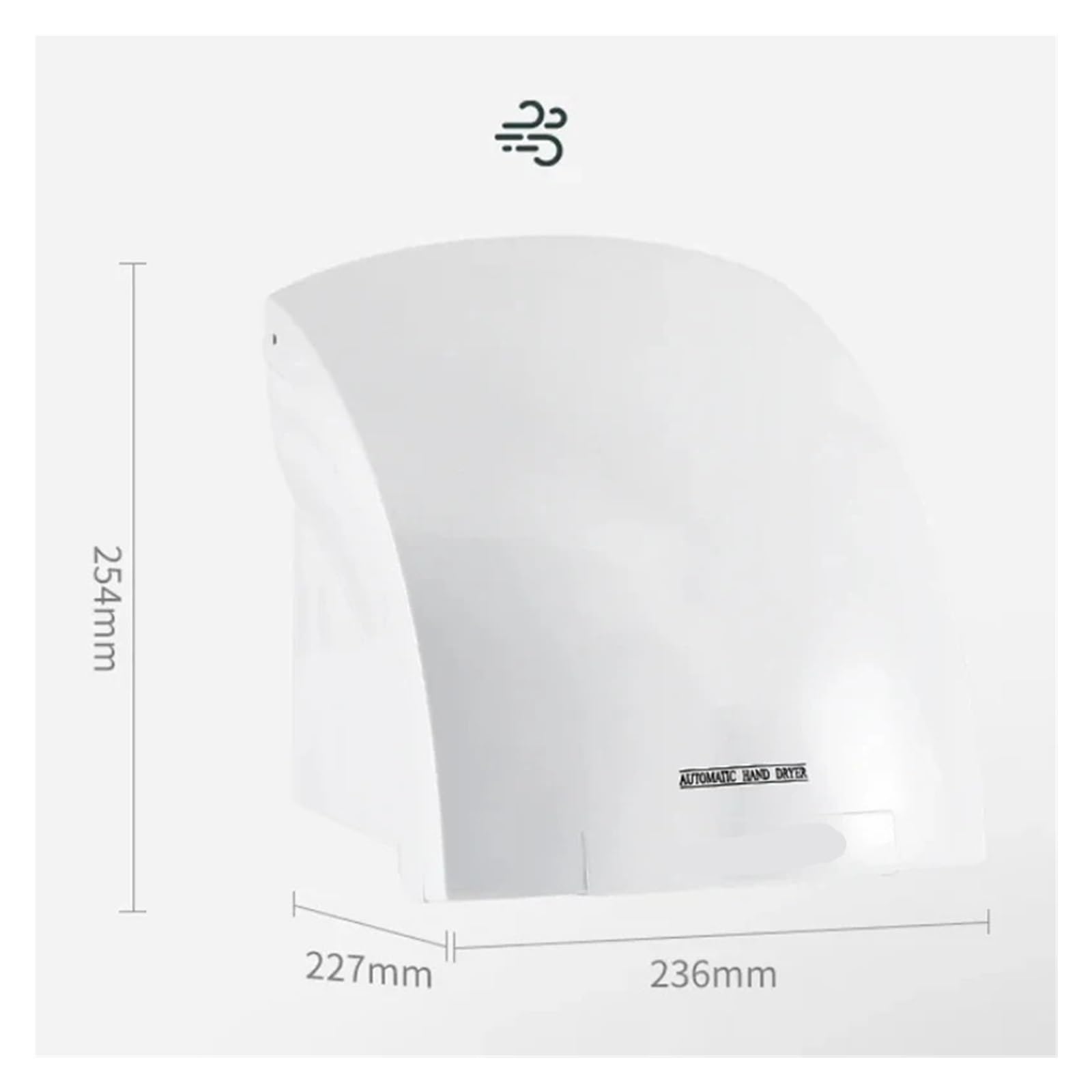 Para cocina, baño y aseo Secador de manos automático, inducción inteligente, Sensor de alta velocidad, baja potencia, máquina de secado de manos for pared, inodoro comercial for el hogar(Hot and Cold