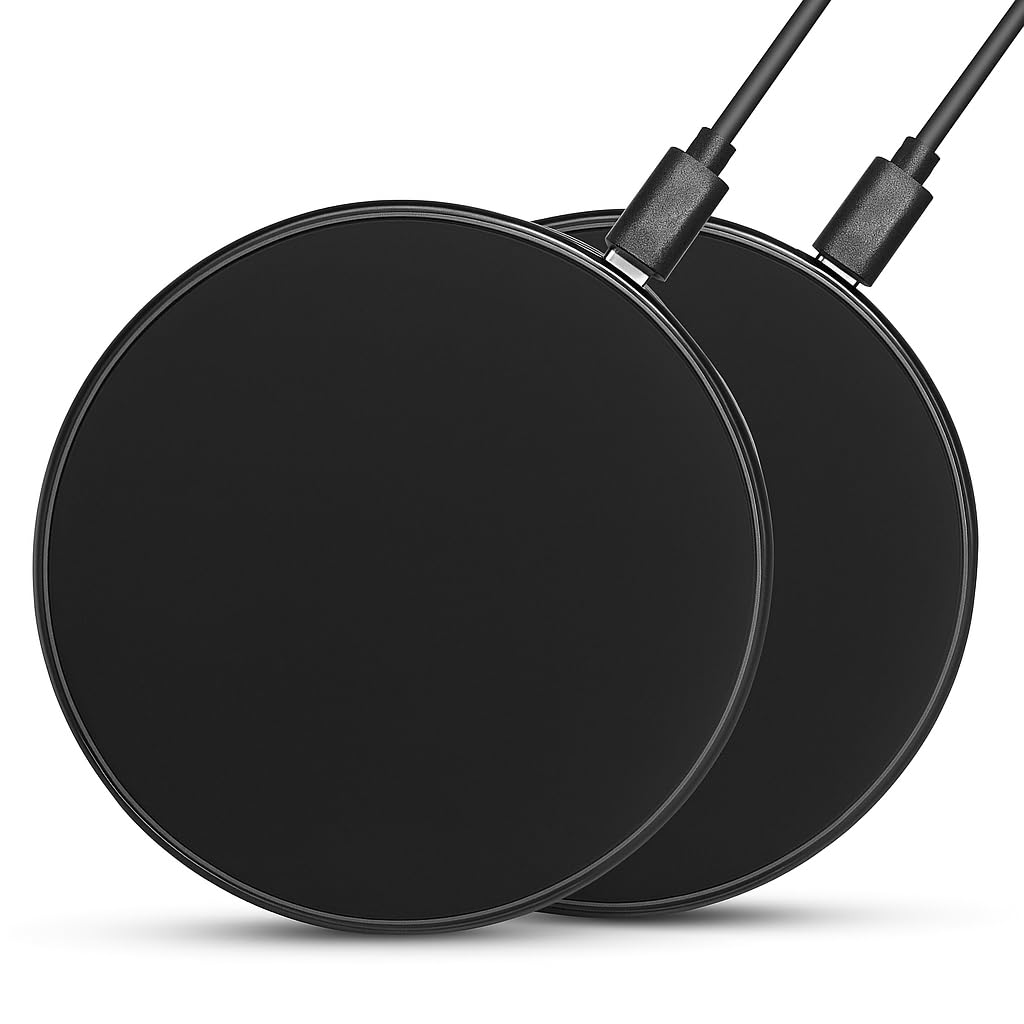 2 Pack 15W Fast Wireless Charger Compatible with iPhone and Samsung Galaxy
