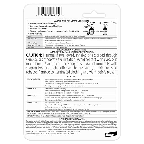 Elanco CyLence Ultra Pest Control Concentrate Indoor & Outdoor Insecticide | Kills Over 60 Pests | 32 mL Bottle - Image 3