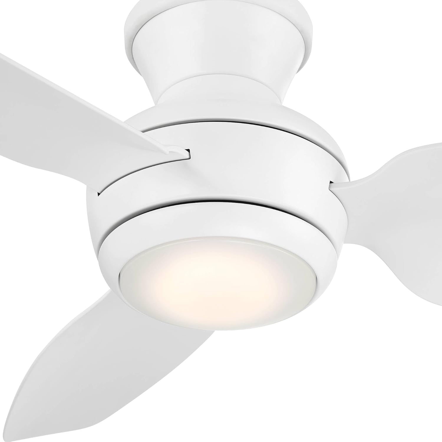Casa Vieja 36" Whirl Modern Country Indoor Outdoor Ceiling Fan 3 Blade LED Light Remote Control Matte White Finish Blades Bedroom Patio Living Room Kitchen Porch Hugger Flush Mount Decorative Garage