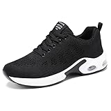 Sinratas Women Walking Shoes Sport Athletic Sneakers Women Casual Breathable Running Shoes Gym Tennis Slip On Comfortable Lightweight Shoes 40 Black
