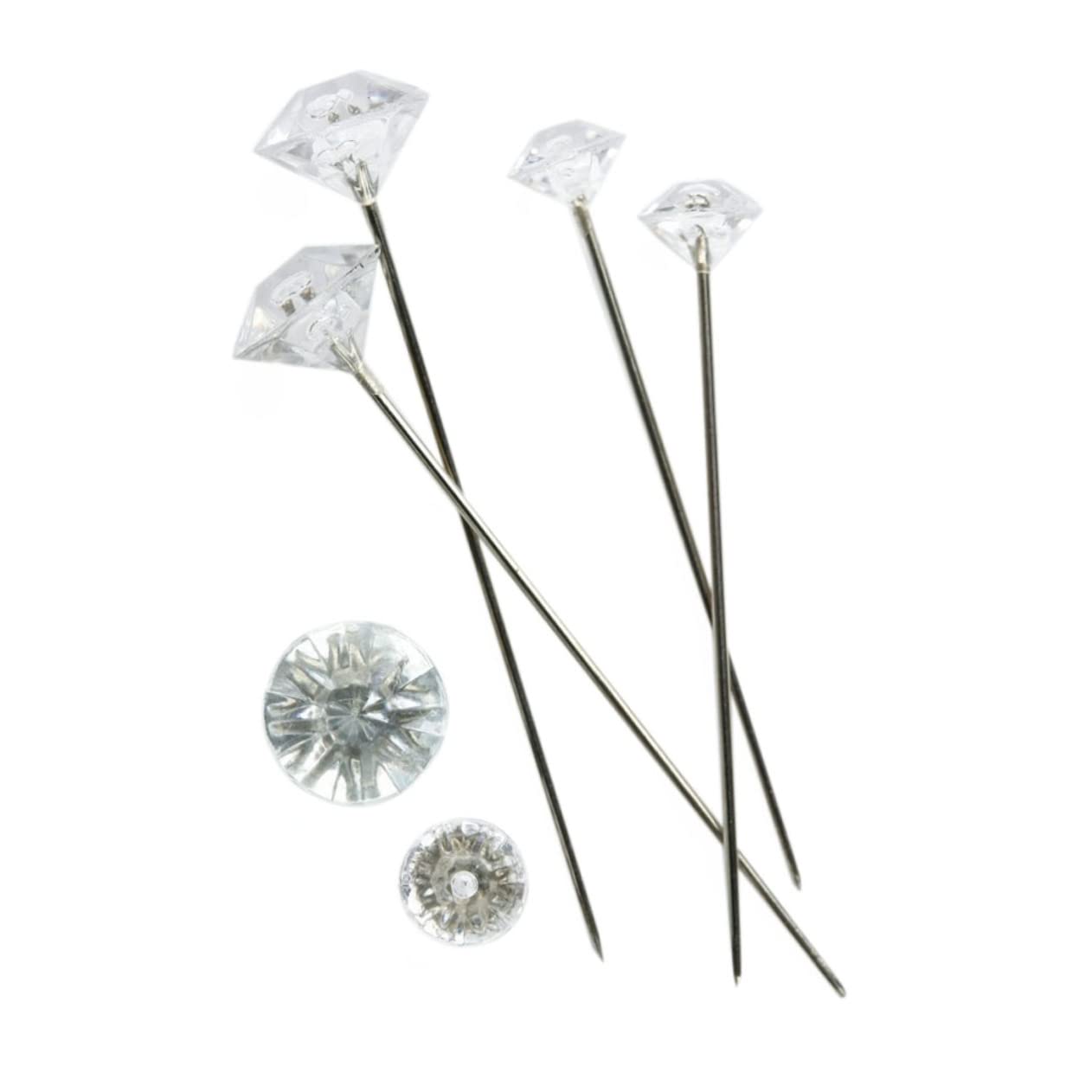 ERINGOGO Flower Bouquet Pearl Pins 6mm Diamante Wedding Pins Bedazzled Gems Plastic Alloy Size 3.8 * 0.6cm