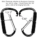 Large Stroller Hooks for Mommy, 2 pcs Carabiner Stroller Hook Organizer for Hanging Purses, Diaper Bag, Shopping Bags. Clip Fits Single/Twin Travel Systems, Car Seats (Black+Rose)