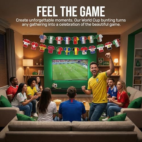 2026 Soccer World Cup Decorations, World Flags Series, National Team Jersey Style Soccer Pennants, Fun and Vibrant Team Decorations for Parties, Bars, and Gardens, 2026 World Cup Merchandise — view 5