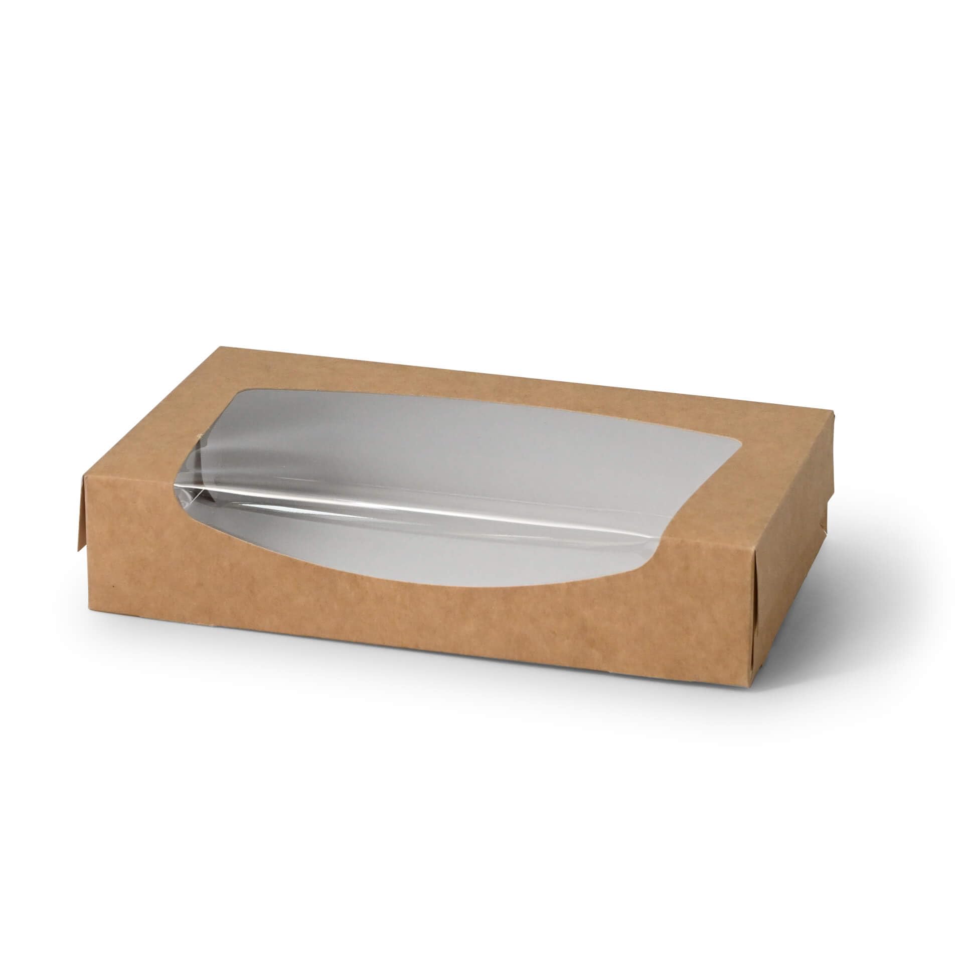 BIOZOYG Bio Karton-Schachteln mit Sichtfenster I Take-Away-Boxen mit großem Fenster aus Zellulose - nassfest auslaufsicher kompostierbar I 400 St. Patisserieschachteln I Gebäckschachtel 900ml