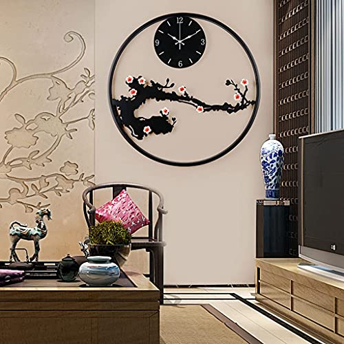 Horloge Murale Style Chinois Prune Idéale Décoration Salon - 7