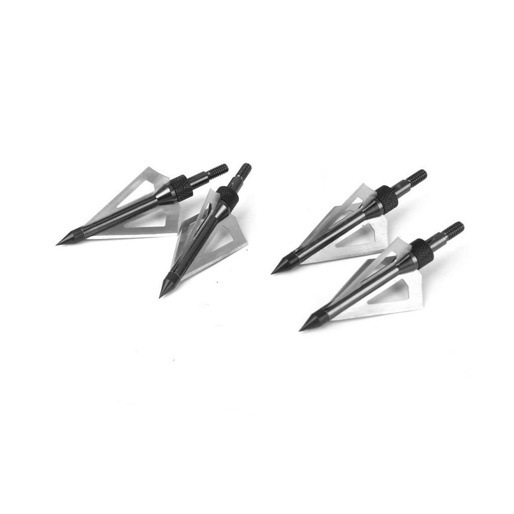 Generic 6 pz. Punte da Caccia Punta di Freccia Caccia Punte di Freccia broadheads Broad Punta 100gr tiro con L'Arco Balestra e Compound (Nero)