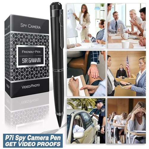 Image of SIRGAWAIN 1080P Body Camera Pen [Upgraded 2024] - Body Cam with HD Video or Picture Taking, SD Card Storage, and Manual Control for Privacy Compliance (32GBSIRGAWAINPEN)