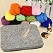 Memfish Wool Needle Felting Pad,6x6x1 inch Needled Felting Mat Woolen Block Thick and Firm Needle Felting Base Including Pair of Leather Finger Guards (6inch*6inch)