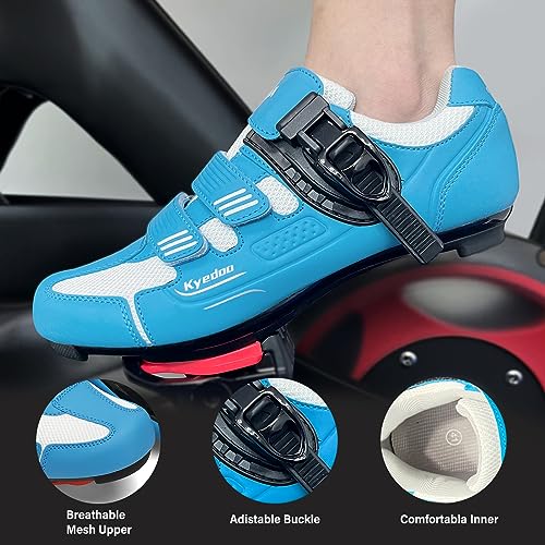 Image of Womens Cycling Shoes Compatible with Peloton Bike Clip in Ladies Indoor Cycling Road Bike Riding Biking Shoes, Pre-Installed Delta Cleats