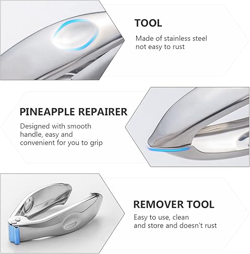 Miniatura 7 de DOITOOL Pelador de ojos de piña de acero inoxidable 304, removedor de tallo superior para patatas de fresa, piñas y zanahorias