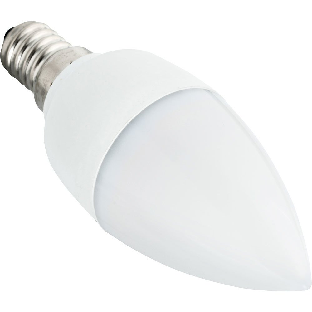 MÜLLER-LICHT 400227 A+, LED Lampe Kerzenform Essentials ersetzt 40 W, Plastik, 5,5 W, E14, weiß, 10 x 3,7 x 3,7 cm [Energieklasse A+]