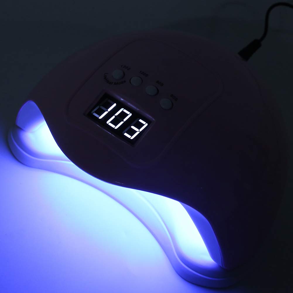 lamparas para uñas. Máquina de curado de Esmalte de uñas de Gel LED con función de sincronización Inteligente de 60, 90, 120 y 120 s