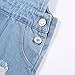YOOJIA Kids Girls Boys Fashion Jeans Bib Overalls Baby Ripped Frayed Hem Denim Dungarees Shortalls Blue 2-3 Years
