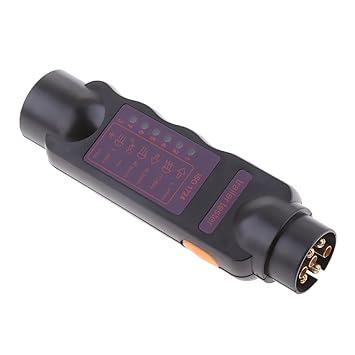 IVELECT Car Trailer Caravan 7 Pin Towing Tow Bar Light Wiring Circuit Tester Plug Socket