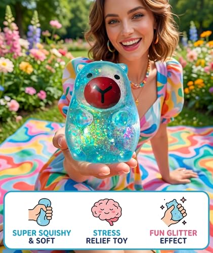 Image of 4 Pcs Capybara Squishy, Taba Squishy, Squishy Toy for Stress Relief, Cute Mystery Dumplings Squishy and Squishy Toy Slow Rising Collection (Blue)