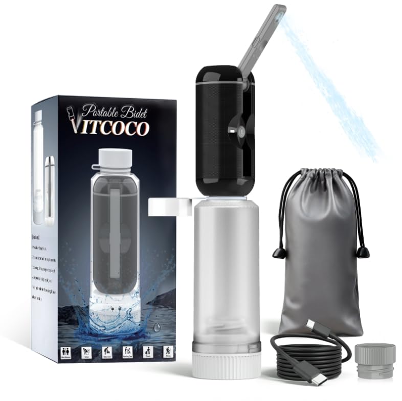 Portable Bidet for Travel,Rechargeable Waterproof Sprayer,Black