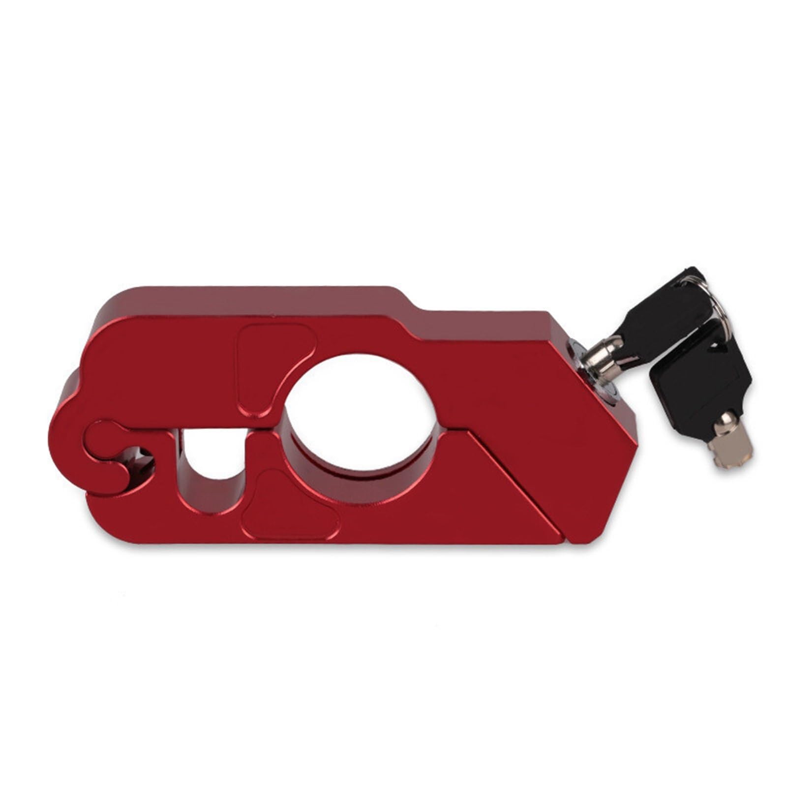 Noauqwtv Red Motorcycle Handlebar Lock Moto Safety Locks Motorcycle Handlebar Lock Fit Grip Street Security Scooter Auto Theft Protection Safety Lockwire(Red)