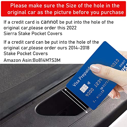 Moonlinks Bed Rail Stake Pocket Covers Compatible With Gmc Sierra 1500/Chevy Silverado 1500 2019-2022 & Silverado/Sierra 2500/3500 Hd 2020 2021 2022 Truck Tonneau Covers Stake Holes Caps Plugs(2 Pcs) #TOP1