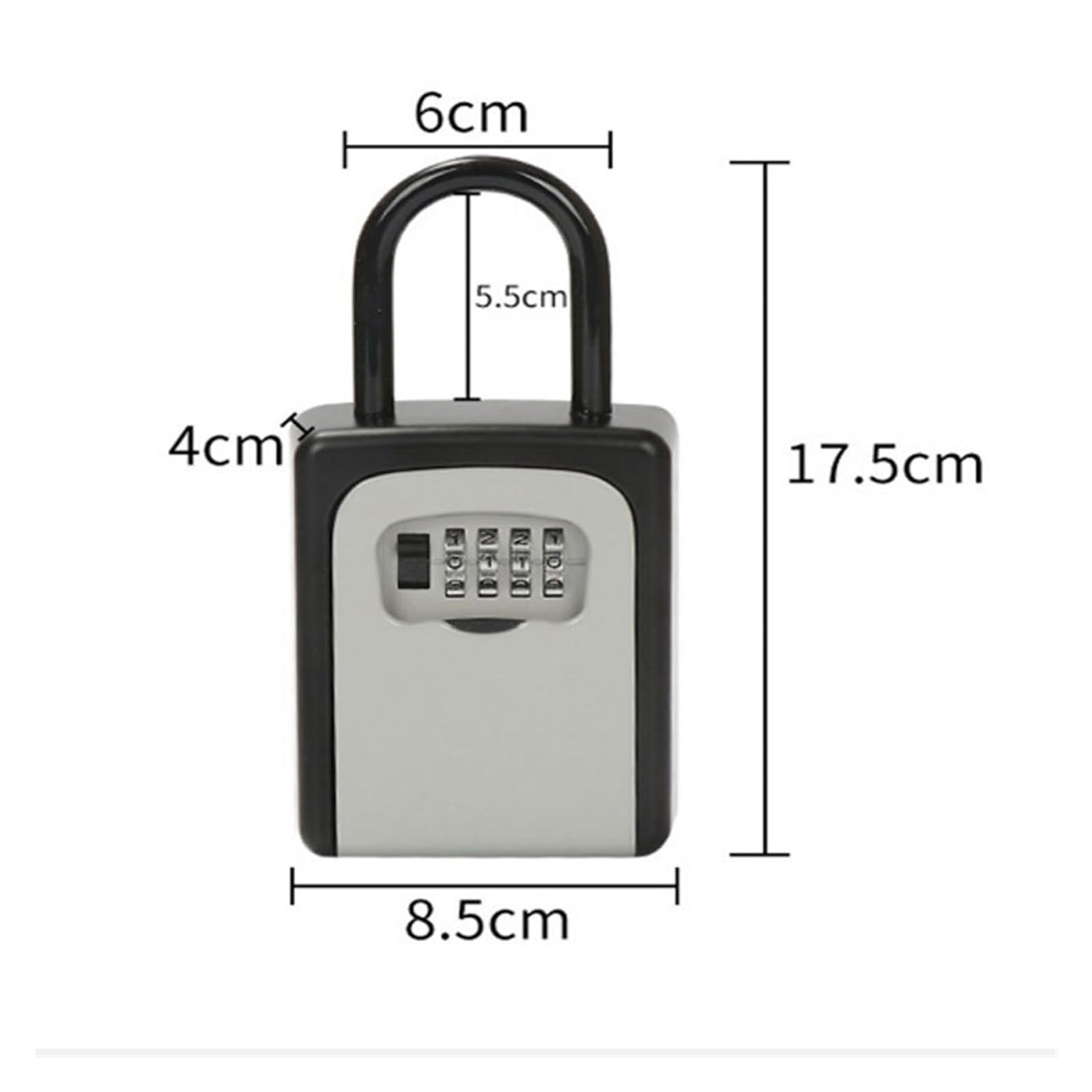 Caja de almacenamiento de les de aleación de aluminio resistente a la intemperie de 4 dígitos con bloqueo de es C para les de alquiler de oficinas (metallo-05)