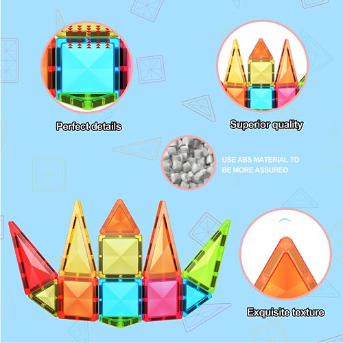 Image of PicassoTiles Magnetic Tile 24pc Mini Diamond Magnetic Building Blocks Set Travel Size STEM Educational Construction Toy Portable Hands On Learning Creative Open Ended Play for Kids Ages 3 Plus PTM24