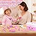 Girl Toys Doctor Kit for Toddlers 3-5 with Plush Dog, 39 PCS Kids Vet Play Set with Heartbeat Sound Stethoscope & Dress Up Toddler Doctor Costume & Hat, Pretend Play Pet Vet Toy for Girls Gifts